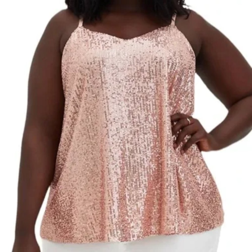 Torrid size 0 rose gold cami